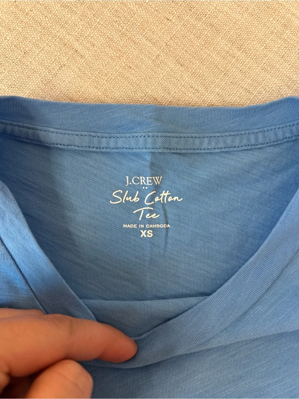 J. Crew Women's Short-Sleeve Crewneck Tee — Dusty Blue